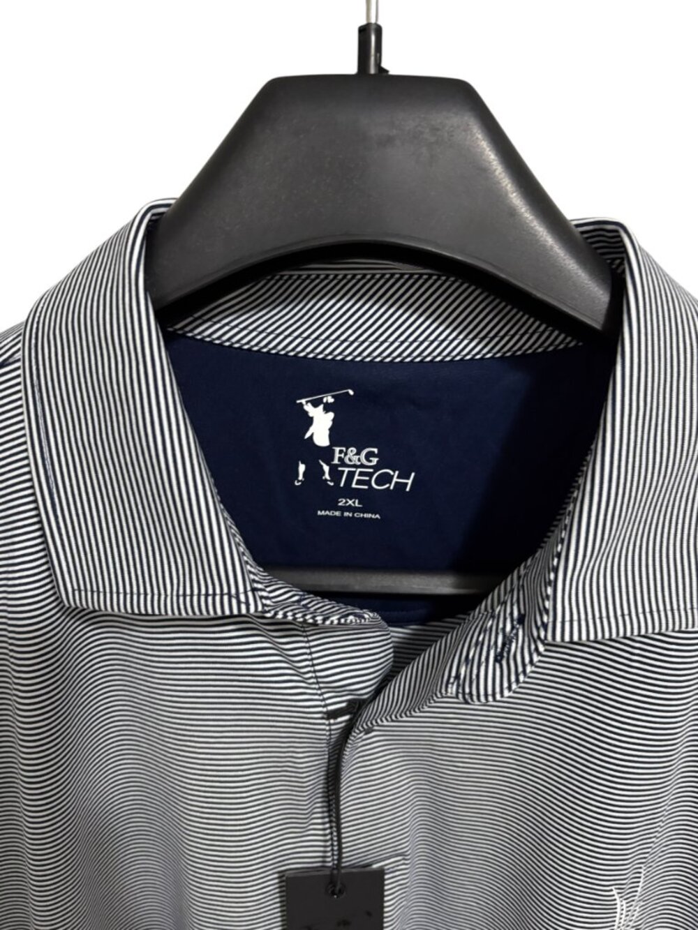 F&G Tech Polo Shirt Mens 2XL Performance Stretch Golf Logo NWT - Picture 7 of 8
